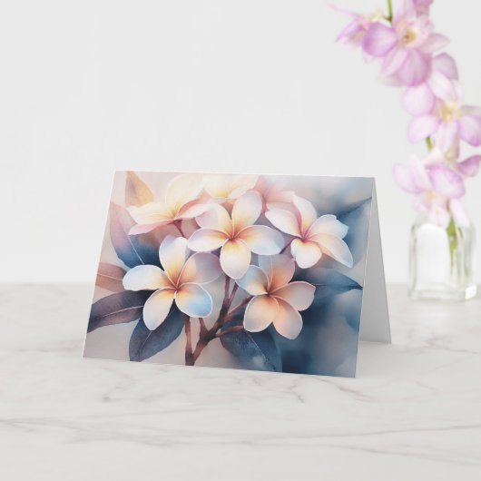Carte de voeux Maui Blush Plumeria (Orchidée)