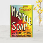 Carte de voeux "Maypole Soap Advertisement" (Fleur jaune)