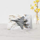 Carte de voeux McDonnell Douglas F-15 Eagle (Fleur jaune)