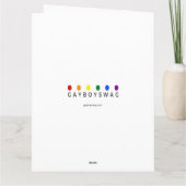 Carte de vœux mec mignon bois (Dos)