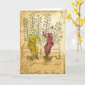 Carte de voeux Medieval Herbalist Manuscript (Fleur jaune)