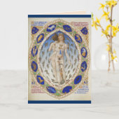 carte de voeux médiévale en zodiaque (Fleur jaune)