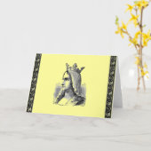 Carte de voeux médiévale Queen (Fleur jaune)