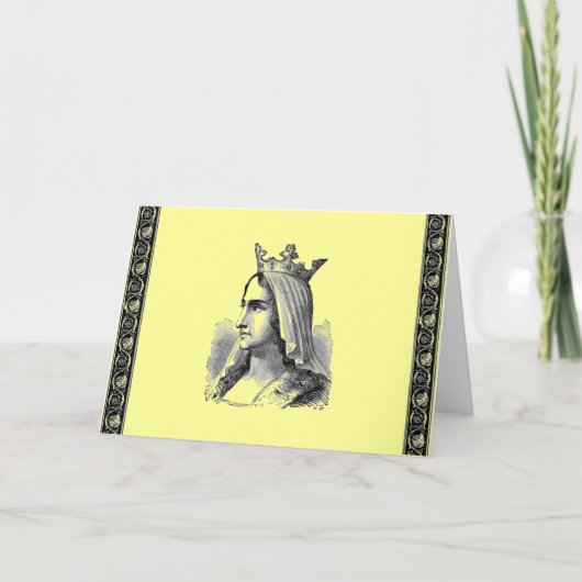Carte de voeux médiévale Queen (Devant)