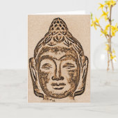 Carte de voeux méditante de Bouddha (Fleur jaune)