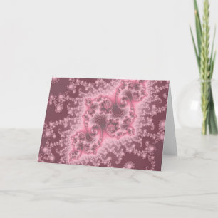Carte de vœux Méduse rose foncé