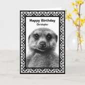 Carte de voeux Meerkat (Fleur jaune)