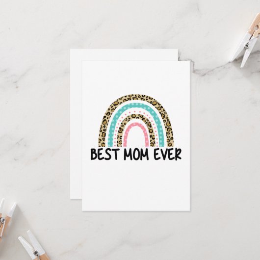 Carte de vœux Meilleure Maman (Devant/Arrière en situation)