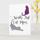 Carte de vœux Meilleure Maman Chats du Monde pour (Fleur jaune)