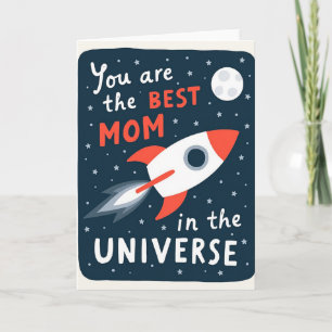 Carte de vœux Meilleure Maman Cosmique