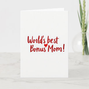 Carte de vœux Meilleure Maman en Plus Rouge