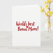 Carte de vœux Meilleure Maman en Plus Rouge (Fleur jaune)