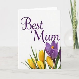 Carte de vœux Meilleure Maman Florale