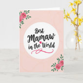 Carte de vœux Meilleure Mamaw Florale (Fleur jaune)
