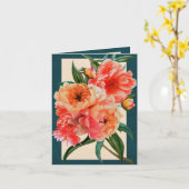 Carte de voeux mélangée de pivoines (Fleur jaune)