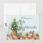 Carte de vœux Mele Kalikimaka (Devant / Derrière)