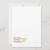 Carte de vœux Mele Kalikimaka avec Hibiscus Doré (Dos)