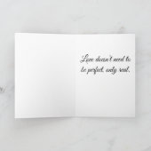 Carte de vœux Mended with Love – Cœur en patchwork (Intérieur)
