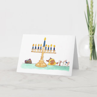 Carte de voeux Menorah
