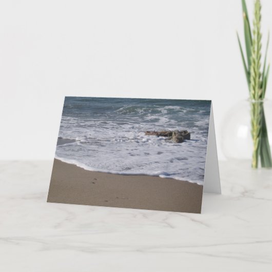 Carte de voeux mer et plage (Devant)