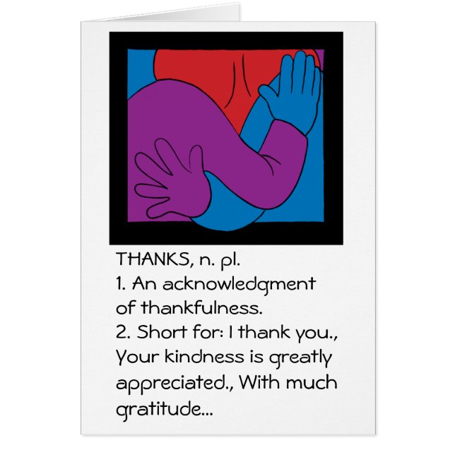 Carte de voeux Merci (Devant)