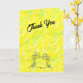 Carte de vœux : Merci (Fleur jaune)