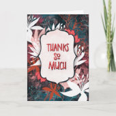 Carte de vœux Merci beaucoup - Fleurs blanches hiv (Devant)