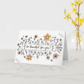 Carte de vœux Merci beaucoup pour vous (Fleur jaune)