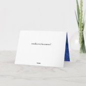 Carte de voeux Merci bleu foncé (Dos)