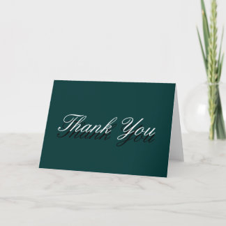 Carte de voeux Merci bleu vert