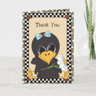 Carte de voeux Merci Crow