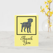 Carte de voeux Merci de chien de Terrier frontalie (Fleur jaune)