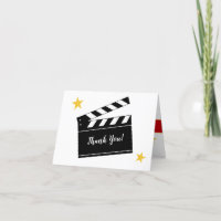 Carte de voeux Merci de cinéma de fête cadeau