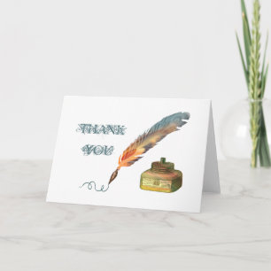 Carte de voeux Merci en plumes