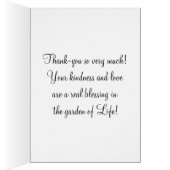 Carte de voeux Merci Flower Garden (Intérieur (Droit))