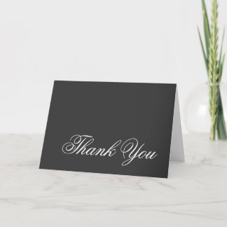 Carte de voeux Merci gris blanc