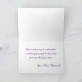 Carte de voeux Merci Pansies (Intérieur)