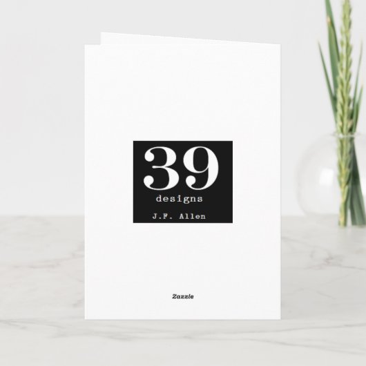 Carte de voeux Merci primitive (Dos)