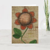 Carte de voeux Merci primitive (Devant)