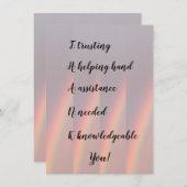 Carte de voeux Merci Prism Flat (Devant / Derrière)