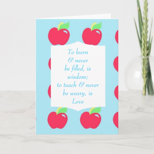 Carte de vœux Merci Professeur (Devant)