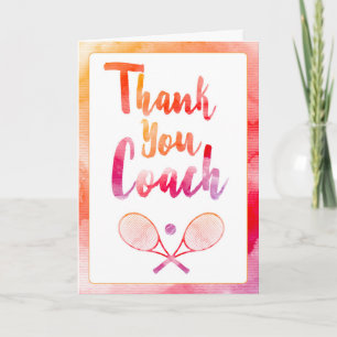 Carte de voeux Merci Tennis Coach