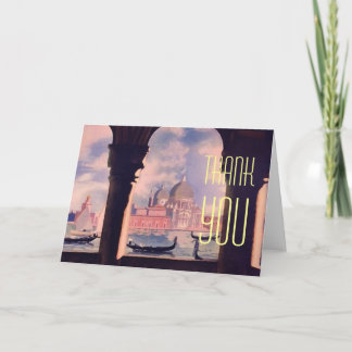 Carte de voeux Merci Venice Gondolas