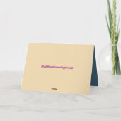 Carte de voeux Merci vintage (Dos)