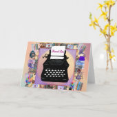 Carte de voeux Merci vintage (Fleur jaune)