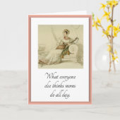 Carte de voeux Mère à maman amusante (Vierge à l'i (Fleur jaune)