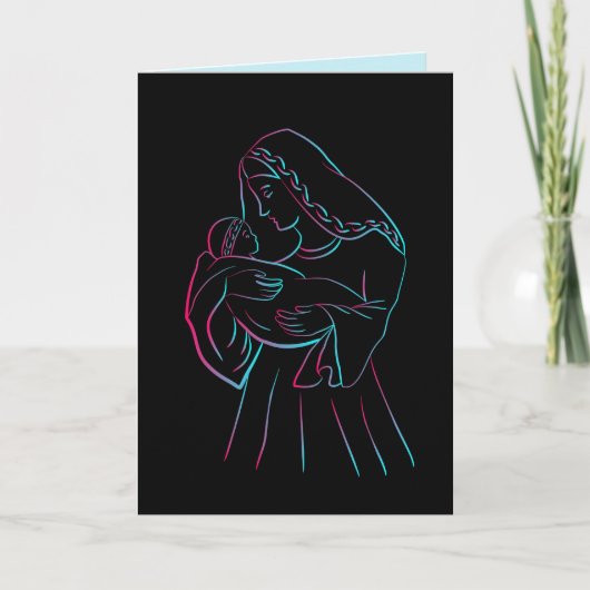 Carte de vœux Mère et Enfant (Devant)
