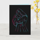 Carte de vœux Mère et Enfant (Fleur jaune)