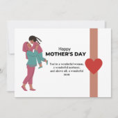 Carte de voeux Mère & Fille pour la Fête des Mères (Devant)