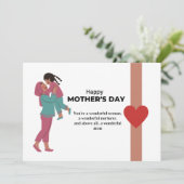 Carte de voeux Mère & Fille pour la Fête des Mères (Debout devant)